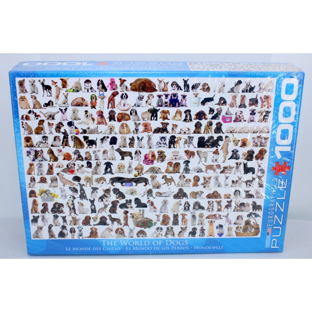 Eurographics The World of Dogs 1000 Piece Puzzle Educational Hobby Chart